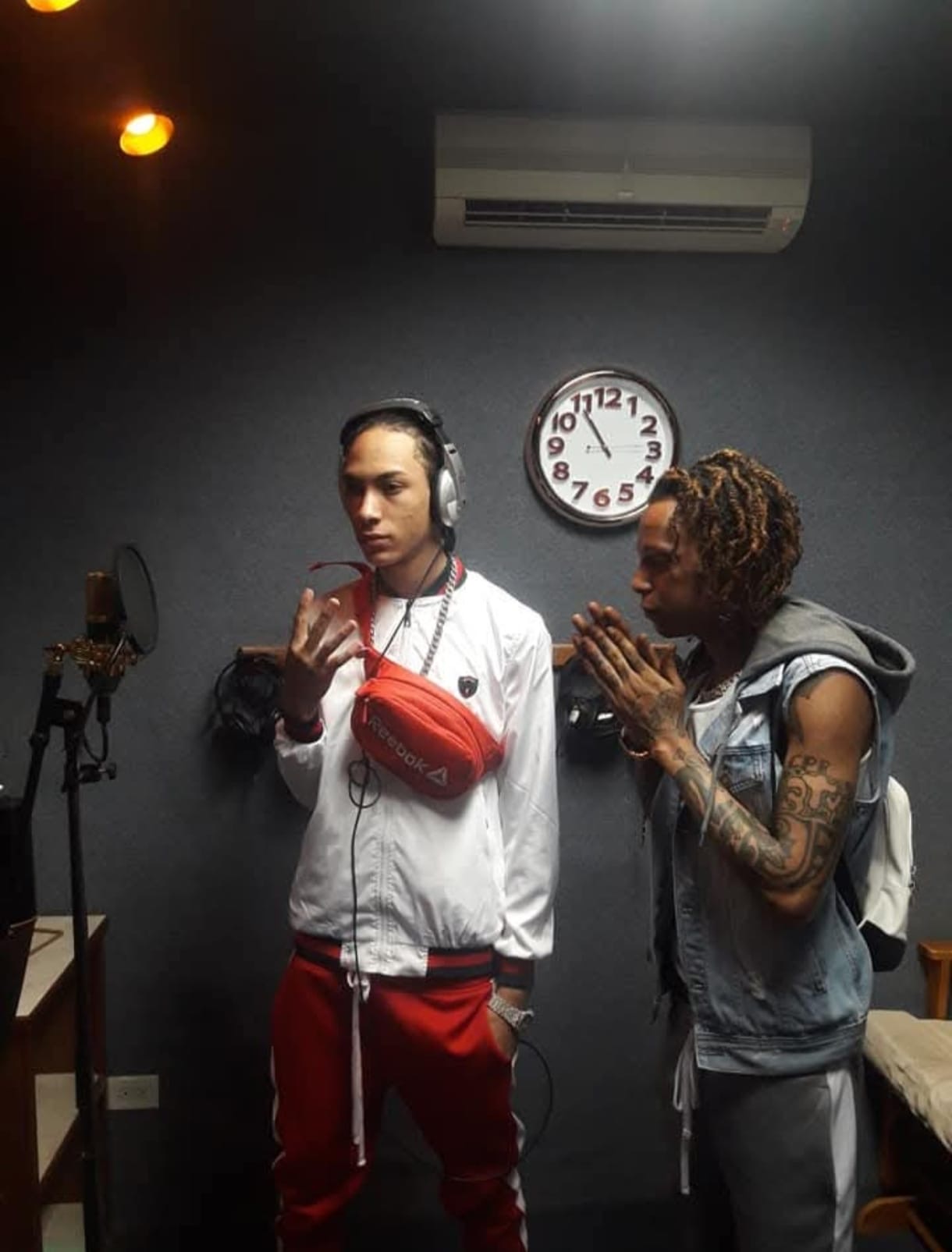 Artists recording session vocal booth Farm Recording Studio Anguilla