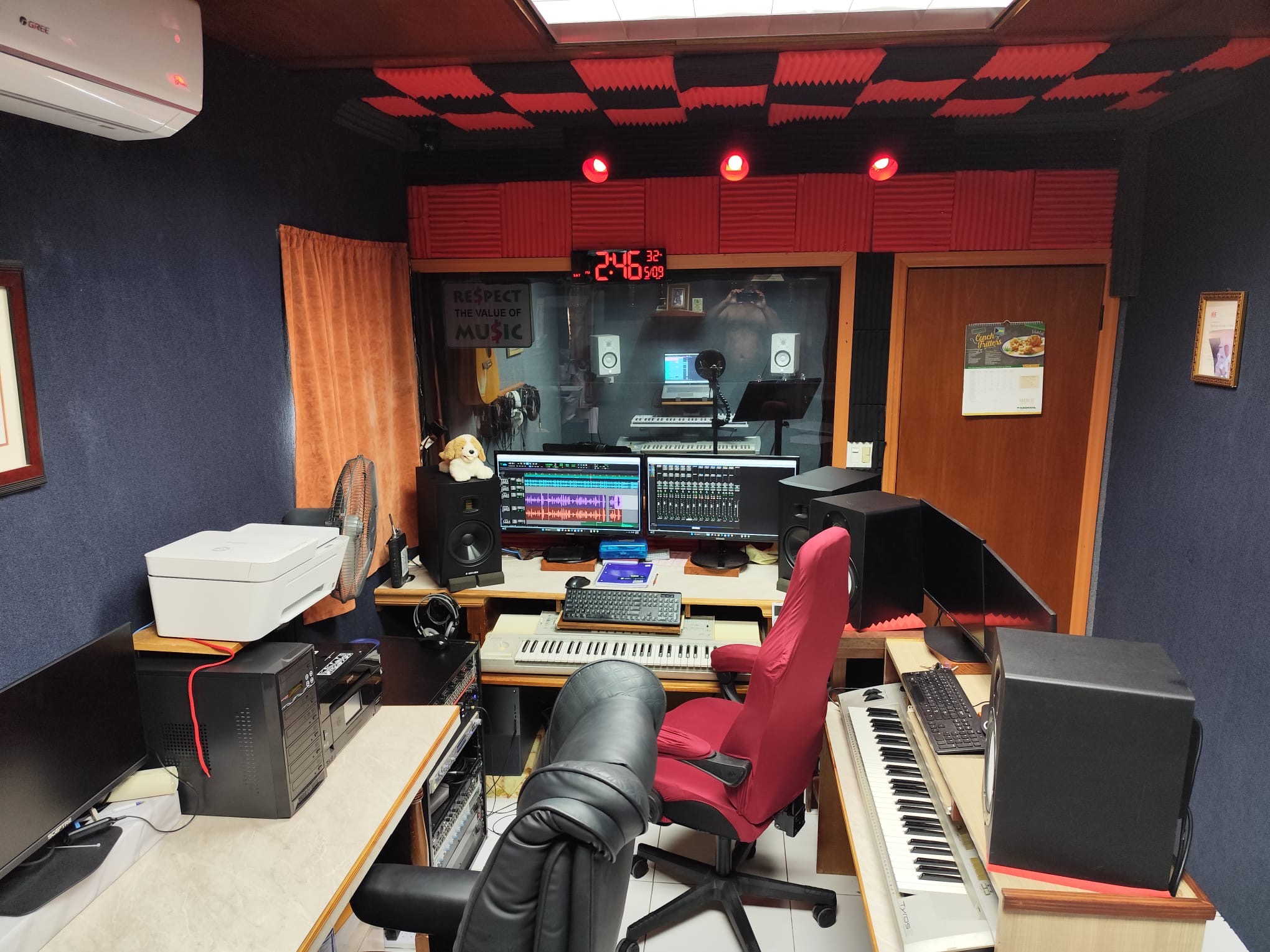 Farm Recording Studio full control room setup Anguilla