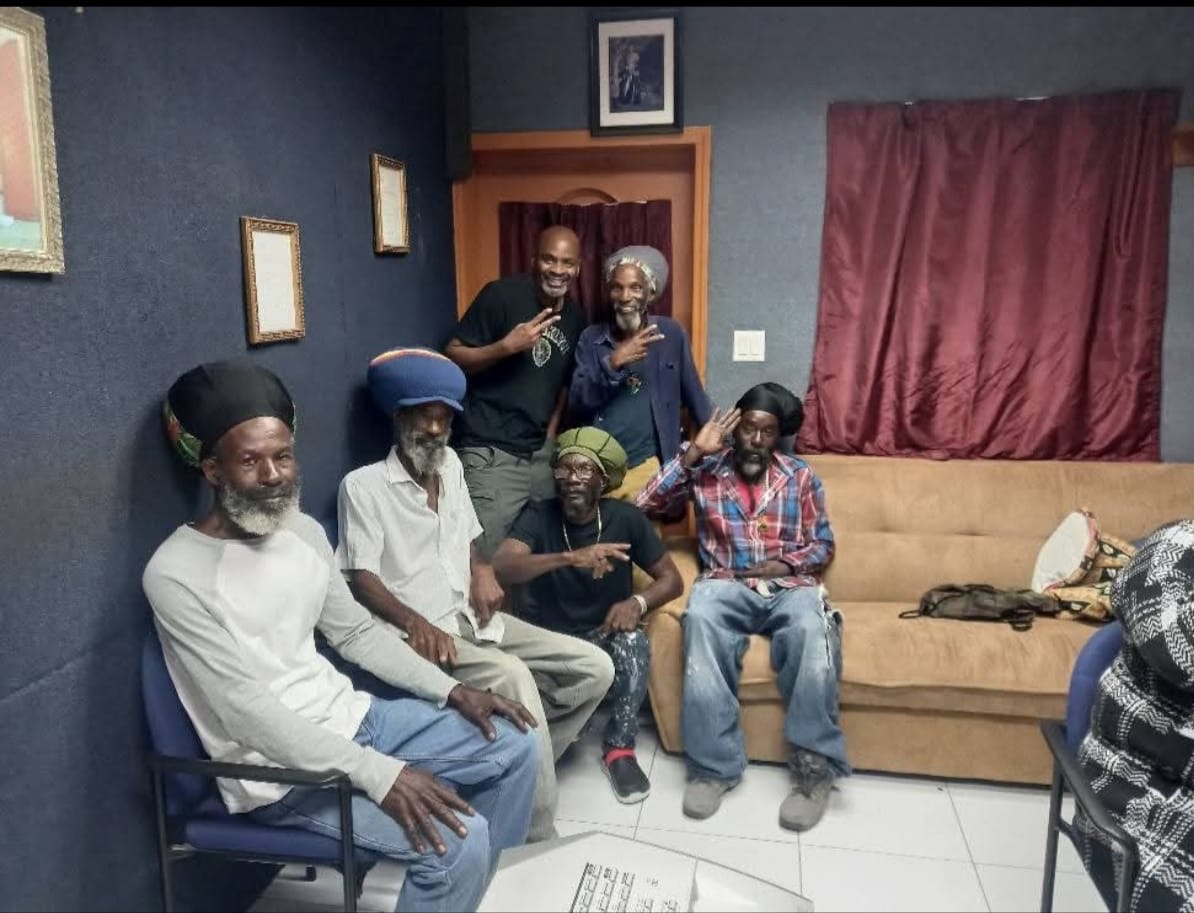 Reggae artists group session Farm Recording Studio Anguilla